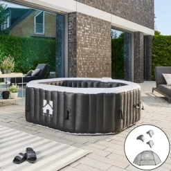 Zwembaden En Accessoires-Merkloos HOME DELUXE Opblaasbare Hottub Drop Zwart