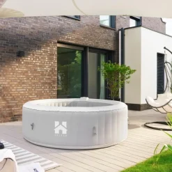 Merkloos HOME DELUXE Opblaasbare whirlpool SPLASH Grijs
