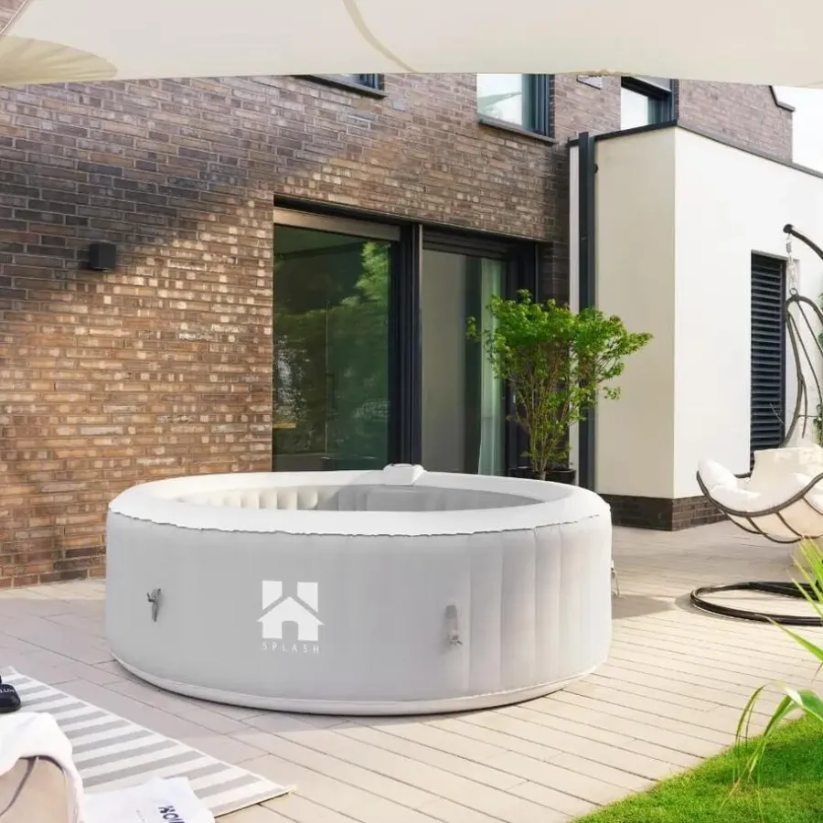 Merkloos HOME DELUXE Opblaasbare whirlpool SPLASH Grijs