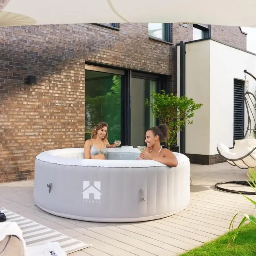 Merkloos HOME DELUXE Opblaasbare whirlpool SPLASH Grijs