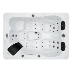 Zwembaden En Accessoires-Merkloos HOME DELUXE Outdoor Whirlpool SUNSET Met trap en thermische afdekking