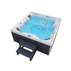 Merkloos HOME DELUXE Outdoor Whirlpool STREAM BIG Met trap en thermische afdekking