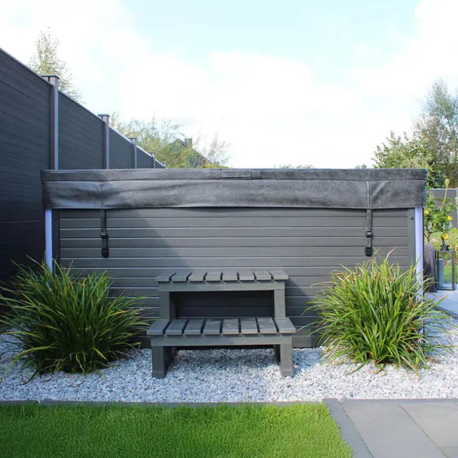 Merkloos HOME DELUXE Outdoor Whirlpool STREAM BIG Met trap en thermische afdekking