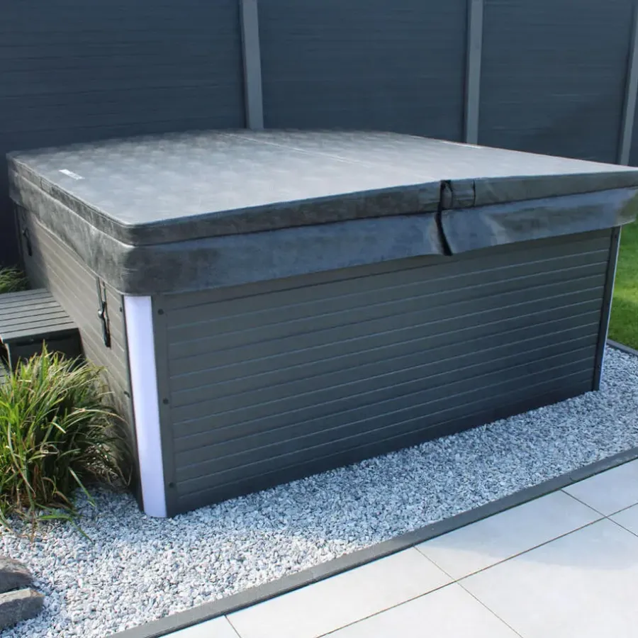 Merkloos HOME DELUXE Outdoor Whirlpool STREAM BIG Met trap en thermische afdekking