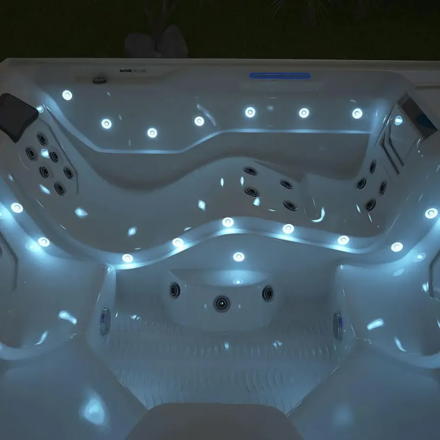 Merkloos HOME DELUXE Outdoor Whirlpool STREAM BIG Met trap en thermische afdekking