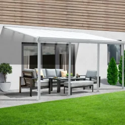 Terrasoverkappingen-Merkloos HOME DELUXE Patiodak SOLIS Wit 618 / 625 x 303 / 300 x 278 / 226 cm