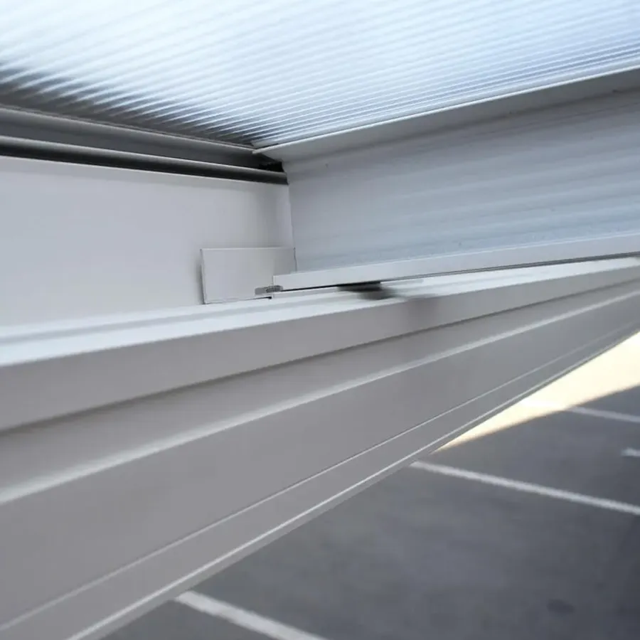 Terrasoverkappingen-Merkloos HOME DELUXE Patiodak SOLIS Wit 618 / 625 x 303 / 300 x 278 / 226 cm