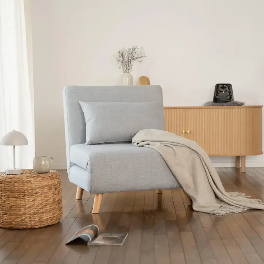 Slaapbanken|Slaapbanken-Merkloos HOME DELUXE Slaapstoel SNOOZE - Beige 79 x 28 x 132 cm