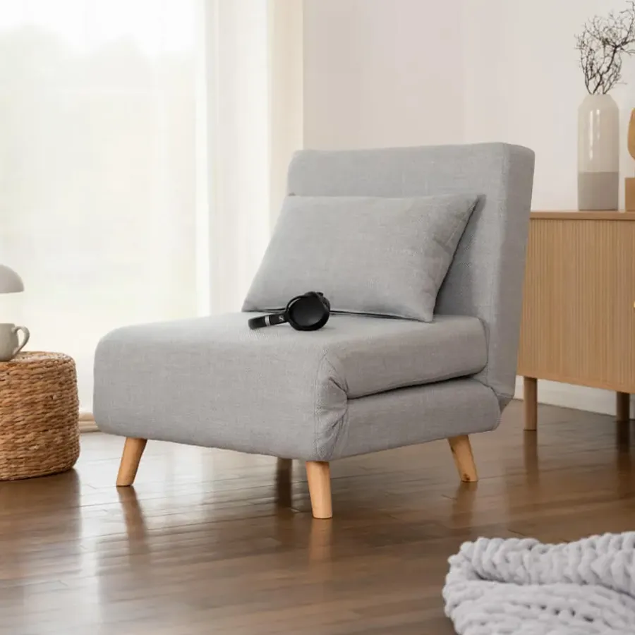 Slaapbanken|Slaapbanken-Merkloos HOME DELUXE Slaapstoel SNOOZE - Grijs 79 x 28 x 132 cm