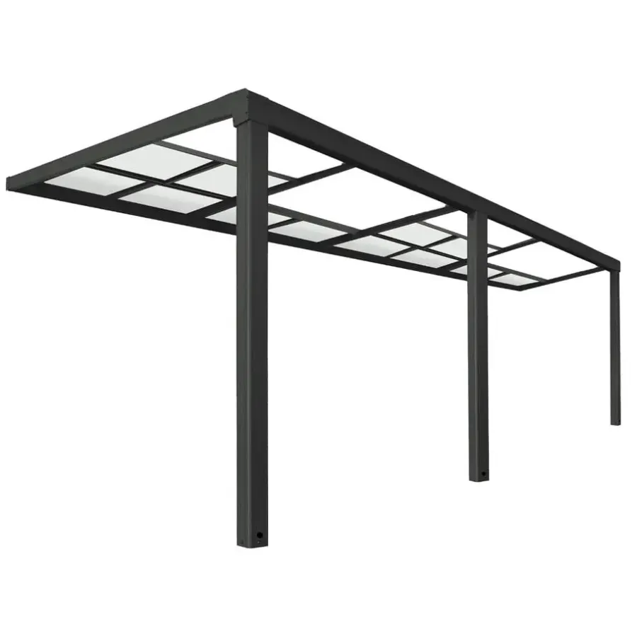Terrasoverkappingen-Merkloos HOME DELUXE SOLIS DELUXE terrasoverkapping grijs 579 x 295 x 233 / 272 cm