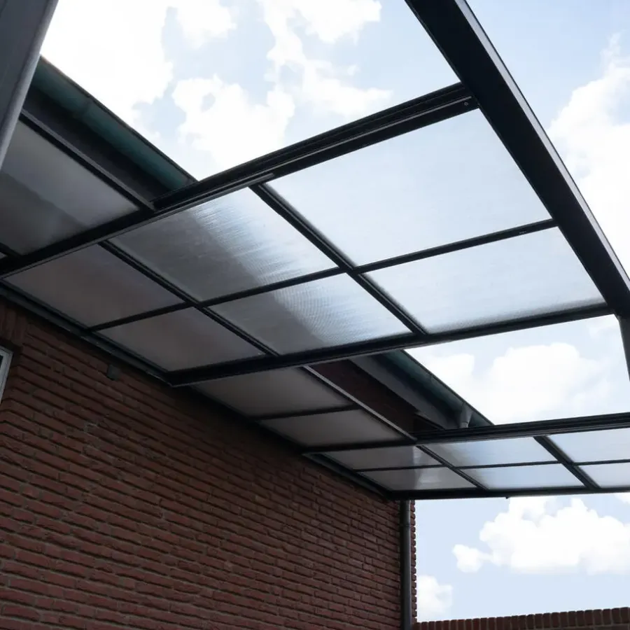Terrasoverkappingen-Merkloos HOME DELUXE SOLIS DELUXE terrasoverkapping grijs 579 x 295 x 233 / 272 cm