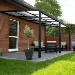 Merkloos HOME DELUXE SOLIS DELUXE terrasoverkapping grijs 390 x 295 x 233 / 272 cm