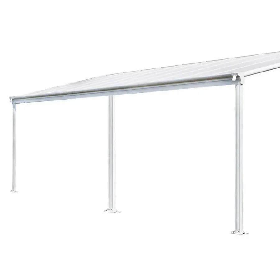 Merkloos HOME DELUXE terrasoverkapping SOLIS wit 496 / 503 x 300 / 303 x 278 / 226 cm