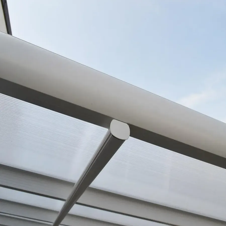 Merkloos HOME DELUXE terrasoverkapping SOLIS wit 496 / 503 x 300 / 303 x 278 / 226 cm
