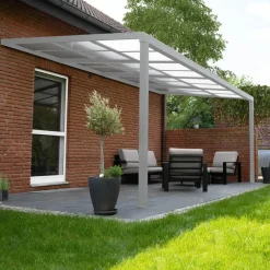 Terrasoverkappingen-Merkloos HOME DELUXE terrasoverkapping SOLIS DELUXE wit 290 x 295 x 233 / 272 cm