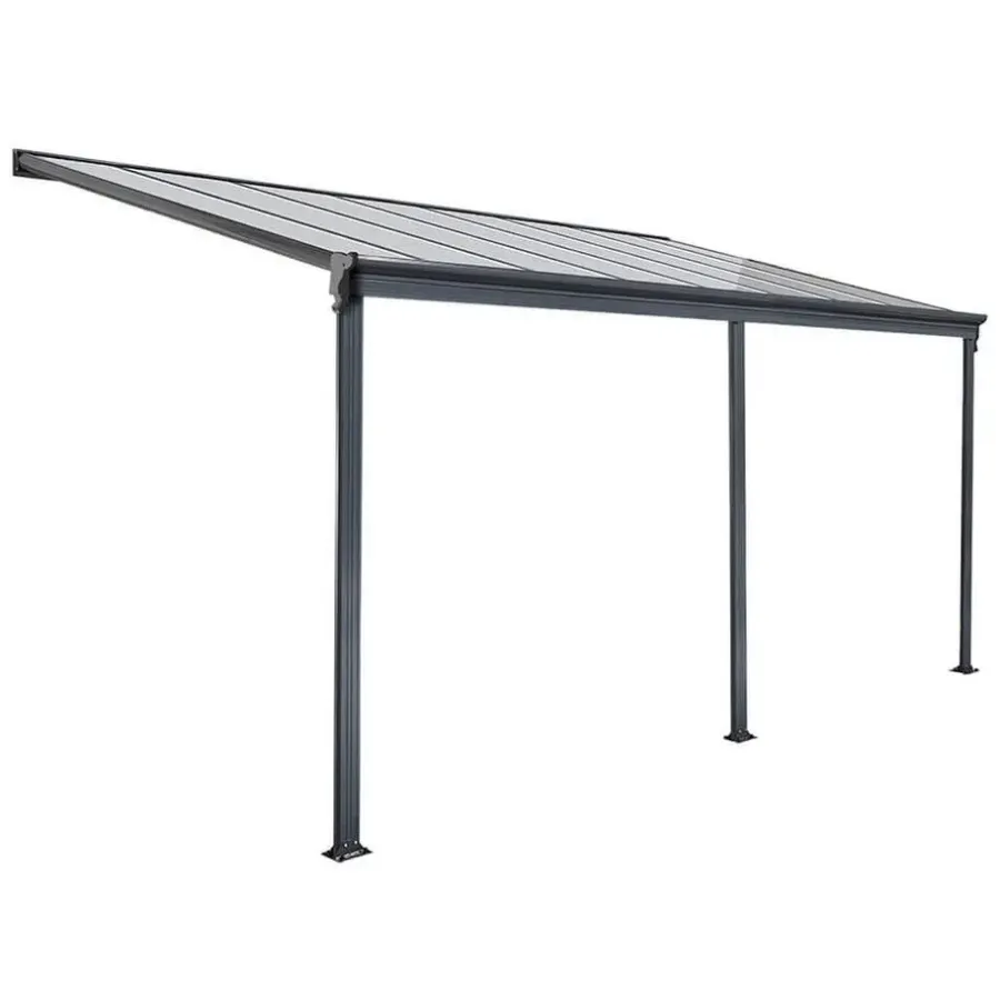 Merkloos HOME DELUXE terrasoverkapping SOLIS grijs 496 / 503 x 300 / 303 x 278 / 226 cm