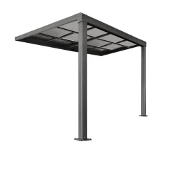 Merkloos HOME DELUXE Terrasoverkapping SOLIS DELUXE grijs 290 x 295 x 233 / 272 cm