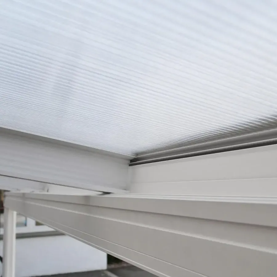 Terrasoverkappingen-Merkloos HOME DELUXE terrasoverkapping SOLIS wit 312 / 320 x 300 / 303 x 278 / 226 cm