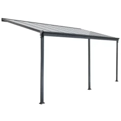 Merkloos HOME DELUXE Terrasoverkapping SOLIS Grijs 435 / 442 x 300 / 303 x 278 / 226 cm
