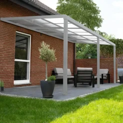 Terrasoverkappingen-Merkloos HOME DELUXE terrasoverkapping SOLIS DELUXE wit 579 x 295 x 233 / 272 cm