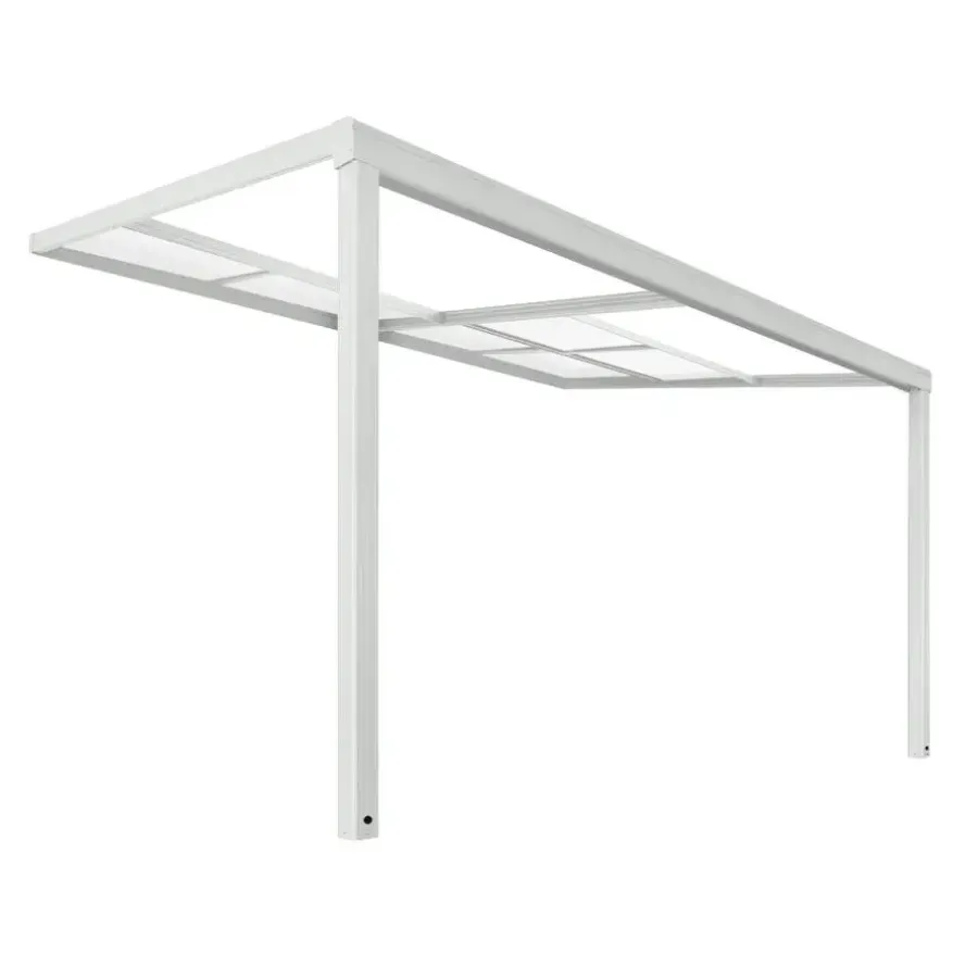 Merkloos HOME DELUXE terrasoverkapping SOLIS DELUXE wit 390 x 295 x 233 / 272 cm