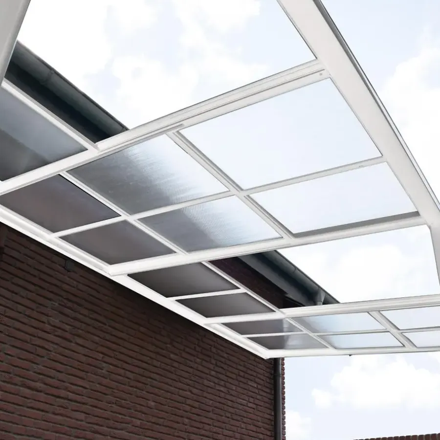 Merkloos HOME DELUXE terrasoverkapping SOLIS DELUXE wit 390 x 295 x 233 / 272 cm