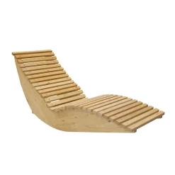 Ligbedden-Merkloos HOME DELUXE Wave houten ligstoel WOLGA - 60 cm