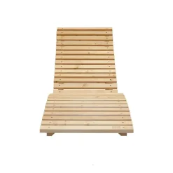 Ligbedden-Merkloos HOME DELUXE Wave houten ligstoel WOLGA - 60 cm