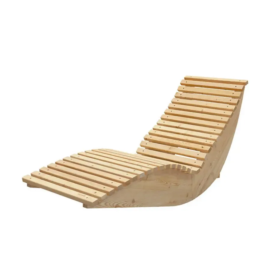 Ligbedden-Merkloos HOME DELUXE Wave houten ligstoel WOLGA - 60 cm