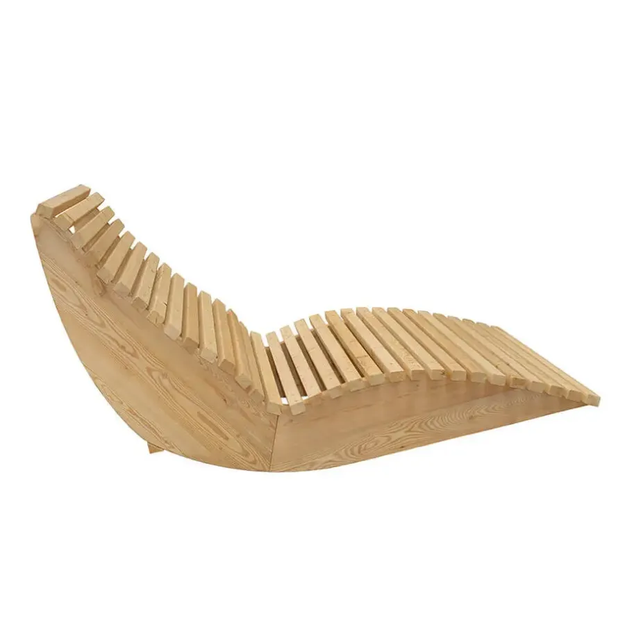 Ligbedden-Merkloos HOME DELUXE Wave houten ligstoel WOLGA - 60 cm
