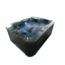 Zwembaden En Accessoires-Merkloos HOME DELUXE Whirlpool buiten ZWART MARBLE Puur