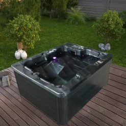 Zwembaden En Accessoires-Merkloos HOME DELUXE Whirlpool buiten ZWART MARBLE Puur