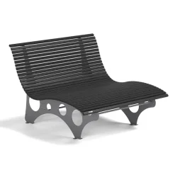 Merkloos HOME DELUXE WPC golfligstoel NIRA antraciet - 148 cm