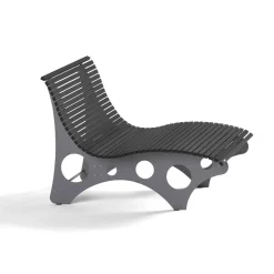 Merkloos HOME DELUXE WPC golfligstoel NIRA antraciet - 148 cm