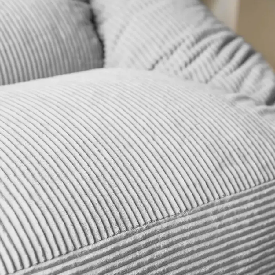 Zitzakken-Merkloos HOME DELUXE zitzak COSY lichtgrijs incl. krukje