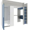 Trasman Hoogslaper Beau 90x200 met bureau & kast - donkerblauw