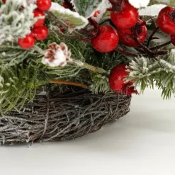 Kerstdecoratie-House of Seasons Belfort Kerstkrans - Ø40 cm - Groen
