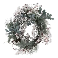Kerstdecoratie-House of Seasons Hardy Kerstkrans - Ø40 cm - Groen