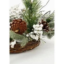 Kerstdecoratie-House of Seasons Hardy Kerstkrans - Ø40 cm - Groen