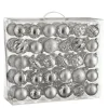 House of Seasons Kerstballen Set - 60 Stuks - Zilver