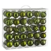 House of Seasons Kerstballen Set - 60 Stuks - Donkergroen