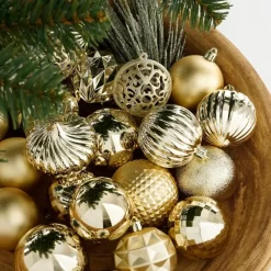 Kerstdecoratie-House of Seasons Kerstballen Set - 60 Stuks - Champagne