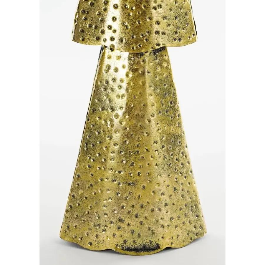 Kerstdecoratie-House of Seasons Kerstboom - L14,5 x B8 x H68 cm - Metaal - Goud