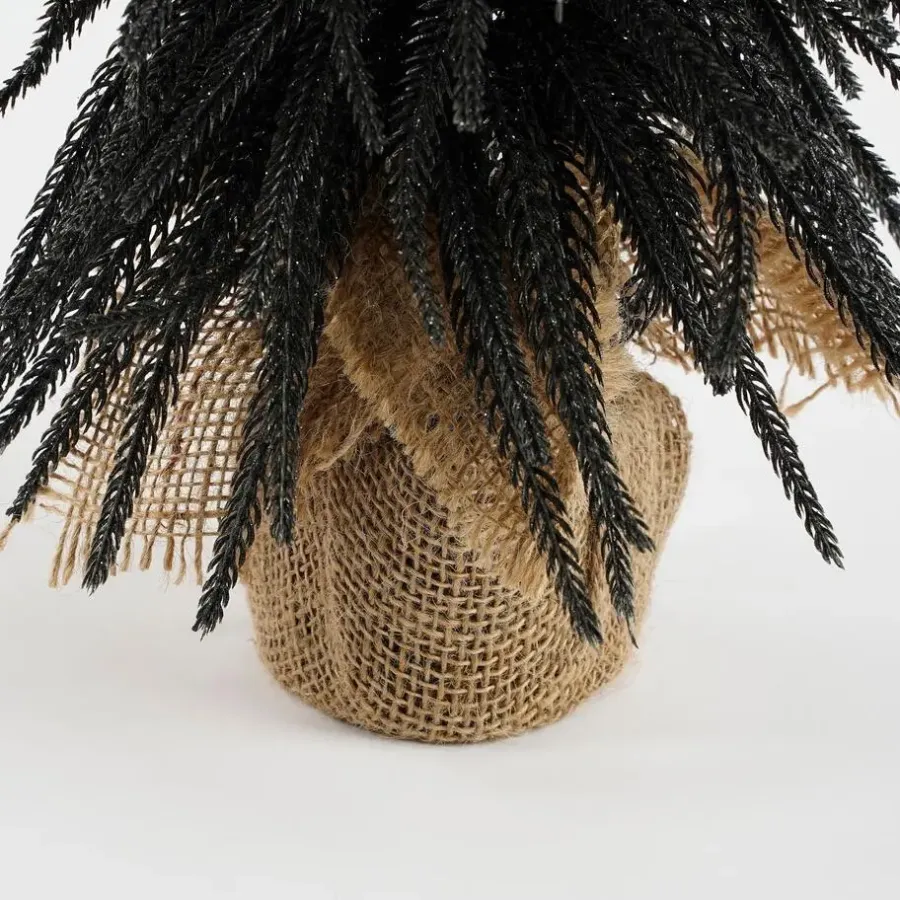 House of Seasons Kunstkerstboom in Jute - H45 x Ø25 cm - Zwart