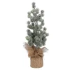 Kerstbomen-House of Seasons Kunstkerstboom in Jute - H45 x Ø23 cm - Groen Frosted