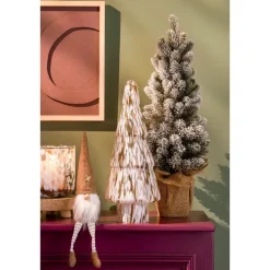 Kerstbomen-House of Seasons Kunstkerstboom in Jute - H60 x Ø30 cm - Groen Frosted