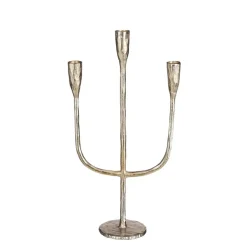Kandelaars En Windlichten-House of Seasons Stretto Kandelaar L21 x B9,5 x H40,5 cm Goud