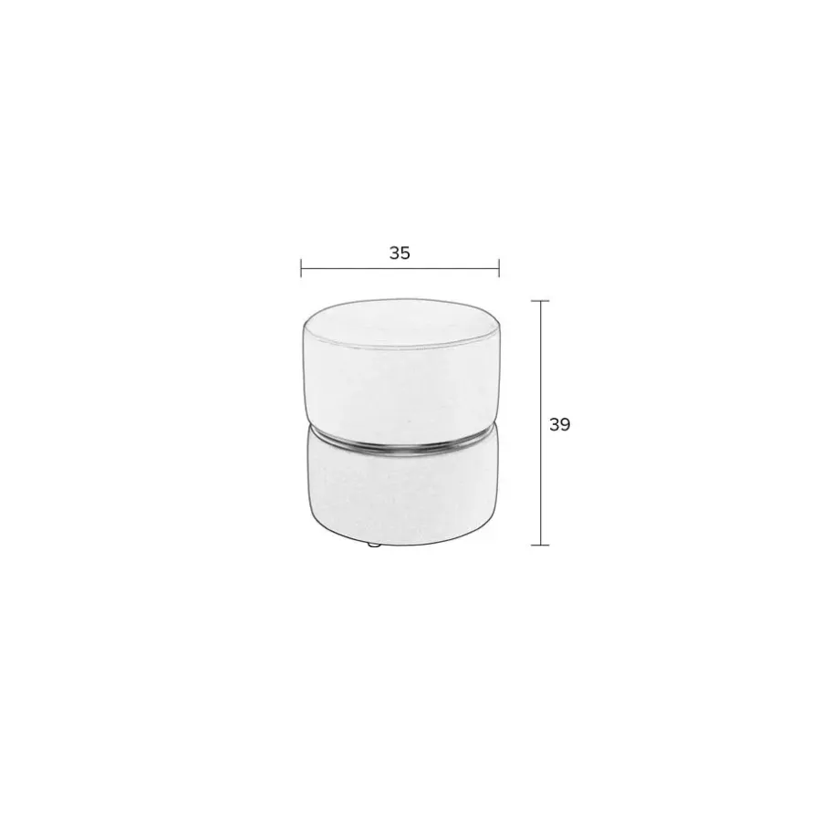 Poefen-Housecraft Living Housecraft Bubbly Poef Sun/ Geel
