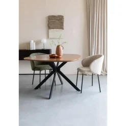 Ronde Eettafels-Housecraft Living Housecraft Chase Tafel Organisch Rond - Beige