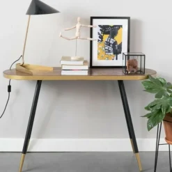 Housecraft Living Housecraft Denise Consoletafel/ Wandtafel Hout 121x 91 cm Bruin/ Goud